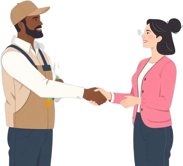 Illustration of people connecting