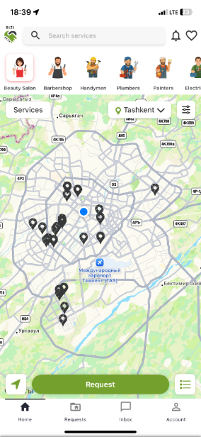 Provider dashboard mockup